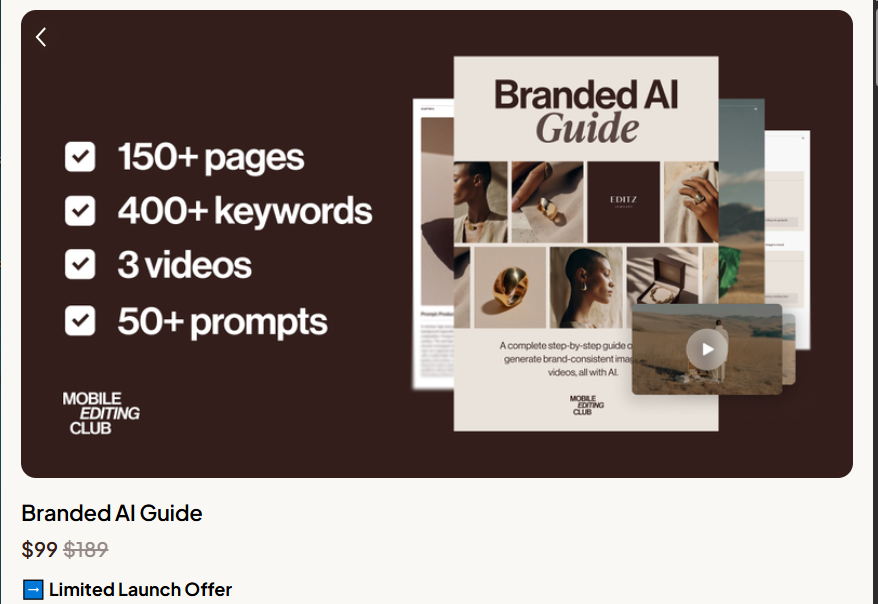 Mobile Editing Club - Branded AI