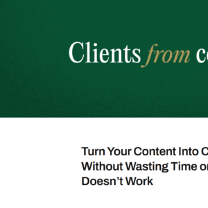 Josh Spector - Clients From Content Program